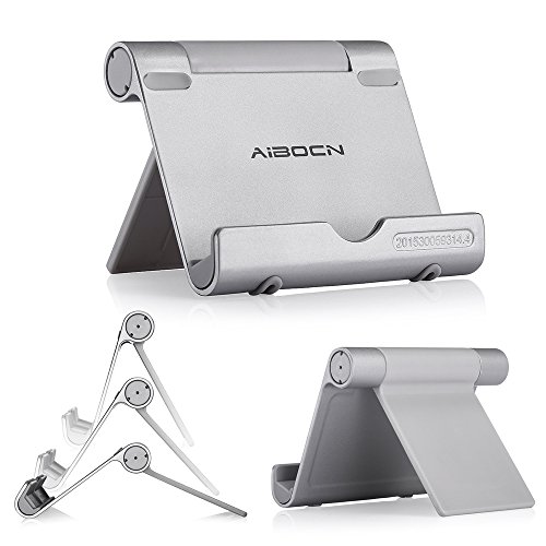 Aibocn Multi-angle Rotary Aluminum Digital Stand for Tablets Smartphones and E-readers Compatible With iPhone,