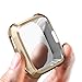 SIRUIBO Compatible Fitbit Versa Case, TPU Plated Screen Protector Rugged Cover All-Around Protective Bumper Shell Compatible Fitbit Versa Smartwatch, Gold