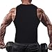 Men Sauna Sweat Vest Waist Trainer Hot Neoprene Sauna Suit Corset Body Shaper Zipper Tank Top Workout Shirt (Black,XL)