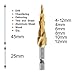 Knoweasy HSS Titanium Coated Spiral Grooved Step Drill 3-Piece Set,4-12mm/4-20mm/4-32mm Drill Bits Set,Used for Drilling Plate Aluminum Metal Wood Hole, Large Hole Drill Suitable for DIY Lovers