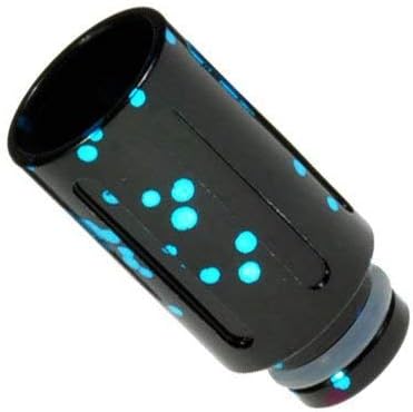 Armerah Fleck 510 Drip Tip e-cig Mouthpiece Short/Aluminium/Splash in Black-Blue