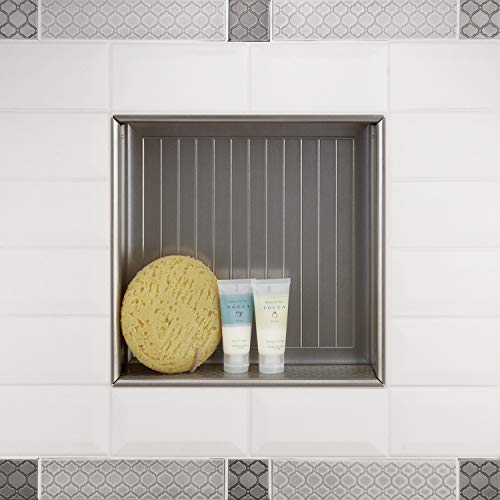 Schluter Kerdi Board 12 x 12 inch Recessed Shower Niche Tile Preassembled Single Shelf, Cottage
