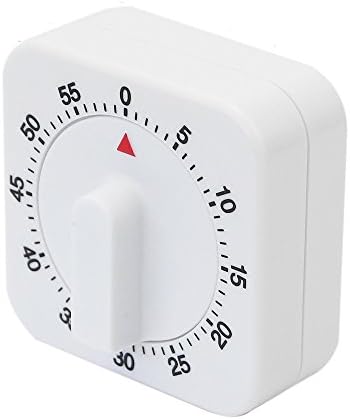 Fourthdec 60 Minutes Mechanical Timer with Alarm for Kitchen/Cooking (White)