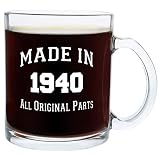 80th Birthday Gift Ideas Made 1940 80th Birthday Party Supplies Gift Glass Coffee Mug Tea Cup White