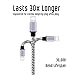 iPhone Charger, MFi Certified Lightning Cable, 4 Pack(3/6/6/10 FT) Extra Long Nylon Braided Charging&Syncing Cord Compatible with iPhone Xs/XS Max/XR/X/7/7Plus/8/8Plus/6S/6SPlus/5/Ipad (White+Gray)