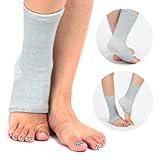 1Pair Power Ionics Bamboo Charcoal Fiber Elastic Compression Ankle Brace Support 2pcs for left and right foot