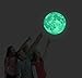 Judek 30cm Bedroom Glow in the Dark Full Moon Light Luminous Wall Art Stickers and Stars Removable Decorations. (green)