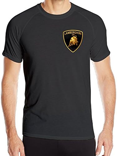 MESTT Lamborghini Logo Men's Sportswear Quick Dry Short-Sleeve T-Shirt