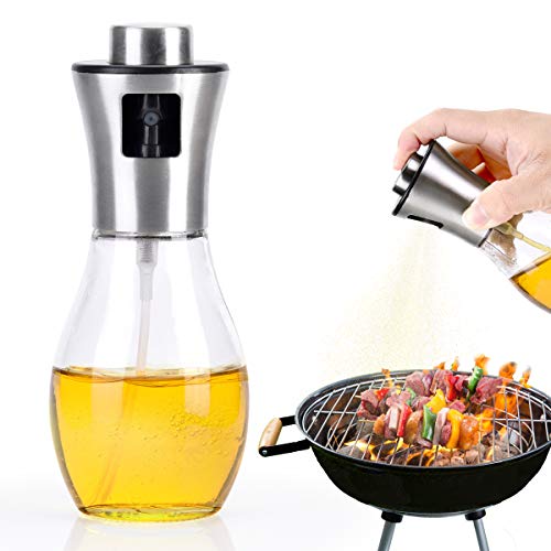 Olive Oil Sprayer for Cooking, 200ml, BBQ Cooking Spray Bottle, Glass Atomizer/Sprayer Mister Bottle for Grill Oil, Vinegar, Cooking Oil, Vegetable Oil, Sesame Oil, Canola Oil - Thumbnail 7