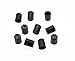 KAISH 10pcs Black Guitar Scalloped Edge Amplifier Knob Cylinder Effect Pedal Knobs
