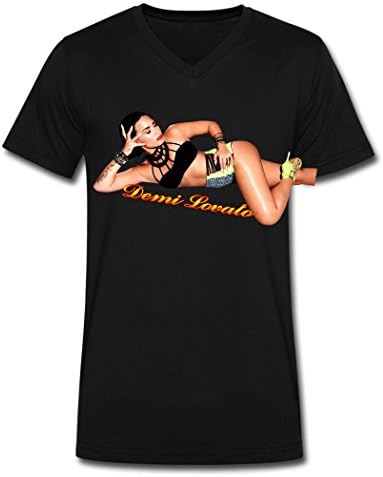 SR BIG boy's Demi Lovato poster men's t shirt Black XXL