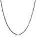 Amazon Essentials Sterling Silver Italian Diamond Cut Box Chain Necklace, (previously Amazon Collection)