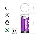 16340/CR123A Rechargeable Batteries [Upgraded] Zeasun 16340 3.7V 123/123A Li-ion Battery with Case,700mAh,10 Pack