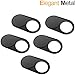 Cimkiz WB01 Webcam Cover Slider, 0.027in Ultra Thin Metal Magnet Web Camera Cover, for Laptops MacBook Pro PCs Tablets-for Protecting Your Privacy-5 Packs(Black)