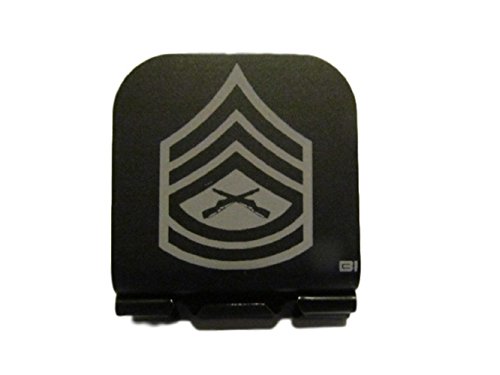 USMC Gunnery Sergeant Stripes Laser Etched Hat Clip Black