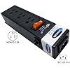 Conntek-Power-Strip-125V-7-12-Inch-Housing-IEC-C14-to-US-3-Prong-Power-Strip-3-Outlets-with-AC-Adapter-Space