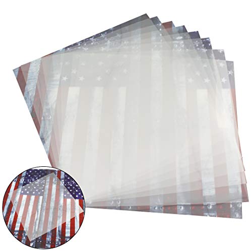 JINSEY Make Your Own Stencil - 10 Pack 6 Mil 12 x 12 inch Blank Stencil Sheets - Ideal Use Compatible & Silhouette Machines (Transparent)