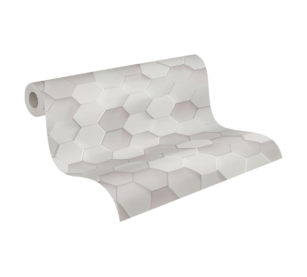 A.S. Création PintWalls 387231 Non-Woven Wallpaper with 3D Effect Geometric Honeycomb Design 10.05 x 0.53 m Made in Germany