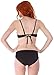 BAWDY Women's Summertime Sexy Push Up Padded 2 Pc Bikini Set, Black, L