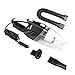 Car Vacuum Cleaner High Power 12V 120W Strong Suction Dust Buster Handheld Vac Pet Hair Crumbs Wet / Dry protable with Flash LED light HEPA filter Cigar Lighter 4000PA 15FT(4.5M) Power Cord - Black