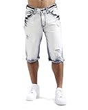 Smoke Rise Men's Raw Hem Ripped Denim Shorts