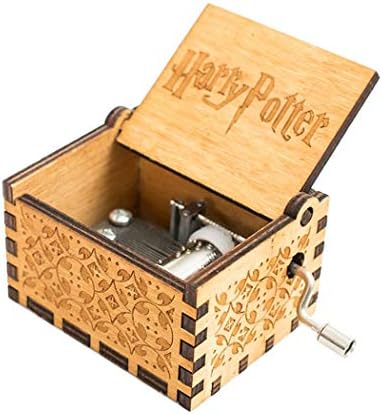 salver Retro-Style Wooden Hand Carved Music Box Hand Crank Music Box Craft