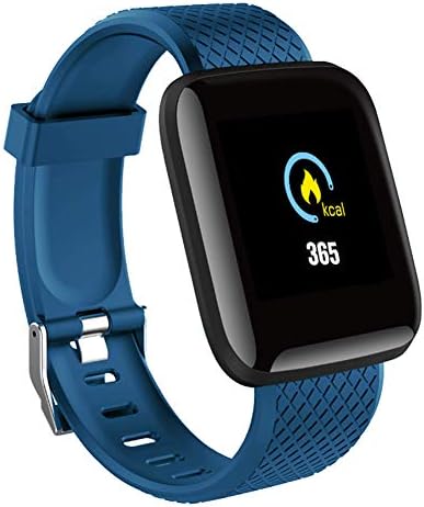 D13 Fitness trackers, Blood Pressure Pedometer Heart Rate Activity Tracker Fitness Watch Waterproof IP67 Smart Watch Bracelet Sleep Monitor Stopwatch for Men Women for iOS Android(Blue)