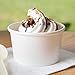 50 Pack | Ice Cream Sundae Cups | Disposable Paper Dessert Frozen Yogurt Bowls Party Supplies for Hot or Cold Food, White, | 6-Ounce