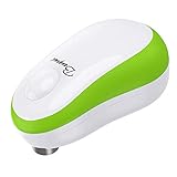 Smooth Edge Electric Can Opener with One Button Start & Auto Stop (Green)