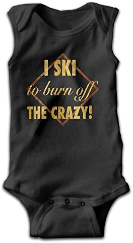 Honey8wood Unisex Baby I Ski To Burn Off The Crazy Funny Bodysuits Rompers Outfits 100% Cotton 3M Baby Shower Gifts