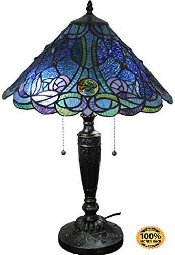 ArtMuseKits AM1102TL16 Blue Tiffany Style Table Lamp 24 in