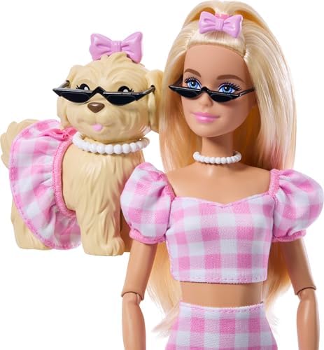 Twinning Looks Bambola con cagnolino in abiti rosa coordinati