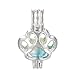 Vie jeune 10pcs Bear Paw Print Pearl Cage Bright Silver Beads Cage Locket Pendant Jewelry Making Supplies-For Oyster Pearls, Essential Oil Diffuser, Fun Gifts (Bear Paw)