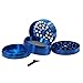 DCOU Zinc Alloy Tobacco Grinder / Herb Grinder / Weed Grinder with Magnetic Lid, Sifter and Pollen Scraper, 4-Piece, 2.14