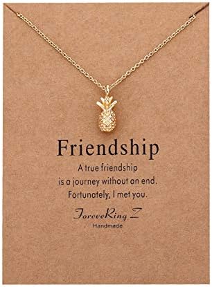 Wishoney Pineapple Pendant Necklace for Women Jewelry Dainty Necklace Fiendship Gift