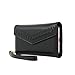 Rebecca Minkoff Wristlet, Whipstitch Tech Wristlet [Credit Card Case] Wallet Case fits both iPhone 8 & iPhone 7 - Black Leather