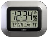 La Crosse Technology (WS-8115U-S) Atomic Digital Wall Clock with Indoor and Outdoor Temperature (Kitchen)