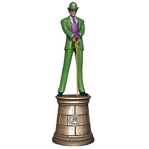 DC Superhero Riddler Bishop Chess Piece with Magazine by Eaglemoss Publications