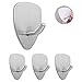 Self Adhesive Hooks, 4 Pack of Waterproof and No Drill Needed for Kitchen Bathroom Bedroom Office