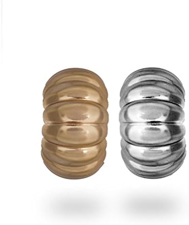 Gold Tone &amp; Silver Tone Square Classic Reversible Hugs