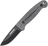 Schrade SCHF56M Small Frontier 8.2in Steel Full Tang Fixed Blade Knife with 3.4in Drop Point Blade and Micarta Handle for Outdoor Survival, Camping and EDC