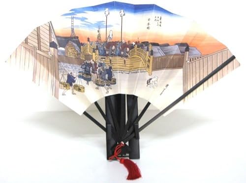 Souvenir fan prints fan Ukiyo-e fan Hiroshige Tokaido Japanese traditional decoration of Japan Gojusantsugi Nihonbashi