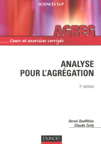 Analyse pour l'agrégation