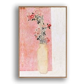 Framed Canvas Wall Art for Living Room, Bedroom Elegant Vase Plants by Sanyu Canvas Prints for Home Decoration Ready to Hanging - 16x24 inches