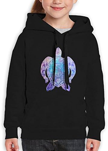 Smiletoyou Youth Space Sea Turtle Casual Fleece Hooded Sweatshirt Pullover XXL