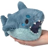 Squishable - Snugglemi Snackers Megalodon - Aquatic Collection - 7 in - Soft Toy Collectible Stuffed Animal - Beans