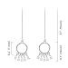Aifeer Sterling Silver Dreamcatcher Threader Earrings Cubic Zirconia Hoop Long Dangle Drop Earrings