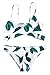 CUPSHE Women's Fresh Leaves Printing Cross Bikini Set