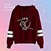 Hoodies New Ablum Love Yourself 結 'Answer'Sweatshirt Suga Jimin Jungkook V RM Jimin Sweater Jacket Pullover (L, red) …