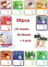 50pcs Natureby Korean Essence Facial Sheet mask Moisture Eye Mask Nose Pack Set